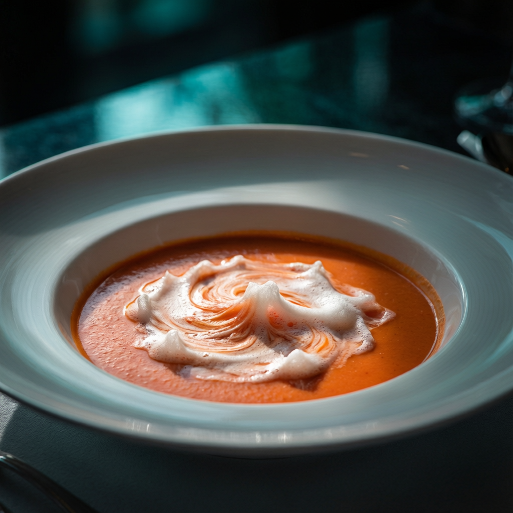 Fine dining lobster bisque